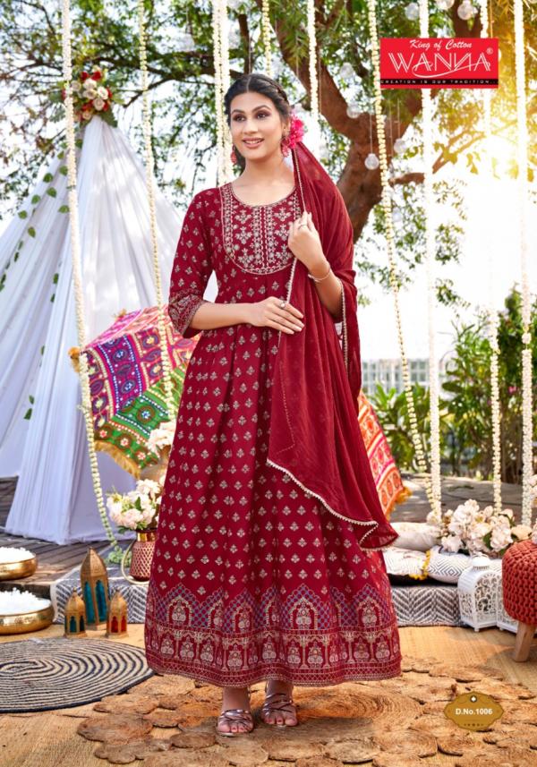 Wanna Dastoor Rayon Fancy Long Kurti With Dupatta 